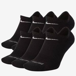 5PK Black Nike Socks - Large